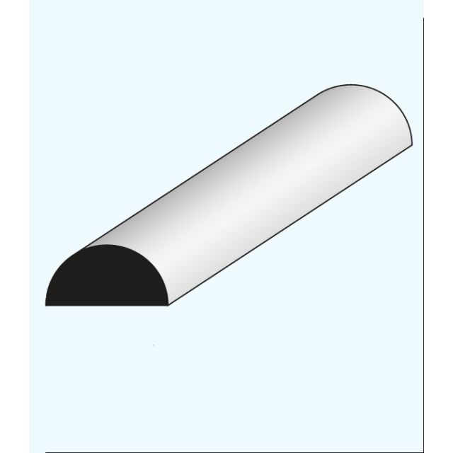Maquette - Half Round Rod 6.0mm Super Styrene 330mm - 401-61/3