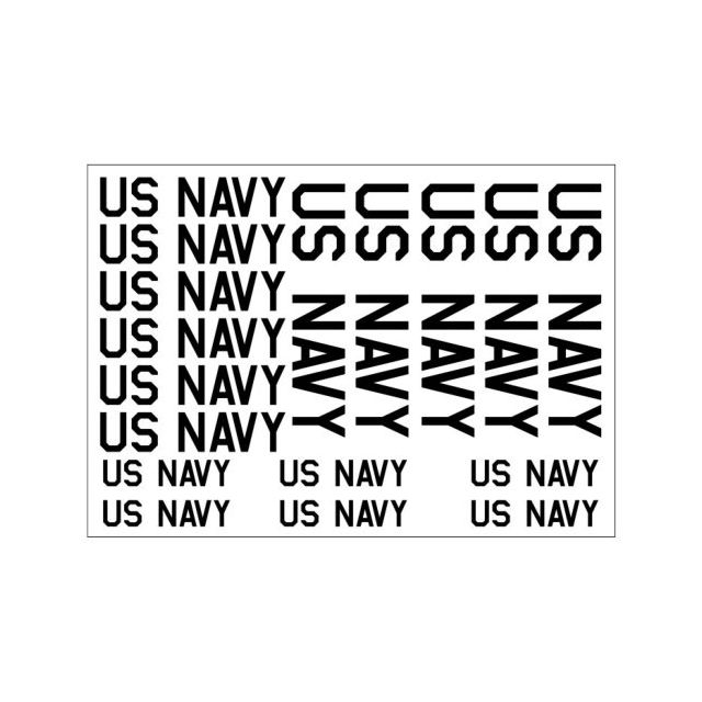 Becc - U.S Navy Text 7mm 11mm 16mm 21mm Black - USNTEXTB
