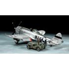 Tamiya 1:48 - P-47D Thunderbolt Bubbletop - W/1/4-Ton 4X4 Light Vehicle - 25214