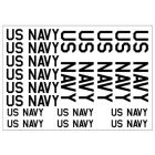Becc - U.S Navy Text 7mm 11mm 16mm 21mm Black - USNTEXTB